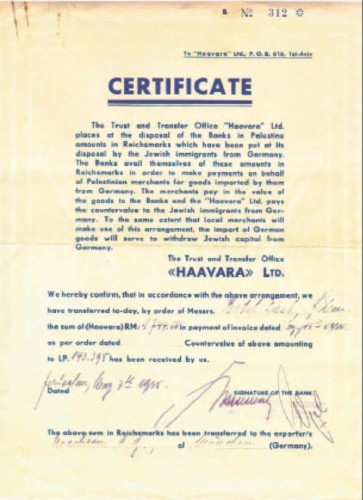 certificata HAAVARA